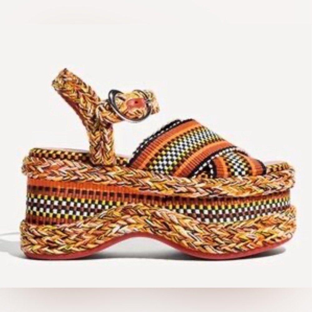 Free People x Amambaih Carmen Flatform Sandals Size EU 39 or US 8.5 NEW